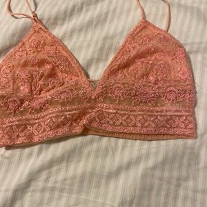 Light pink floral bralette tank